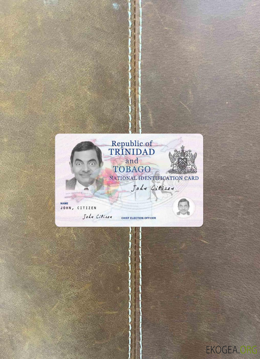 Photolook de la carte d'identité de Trinité et Tobago AVANT